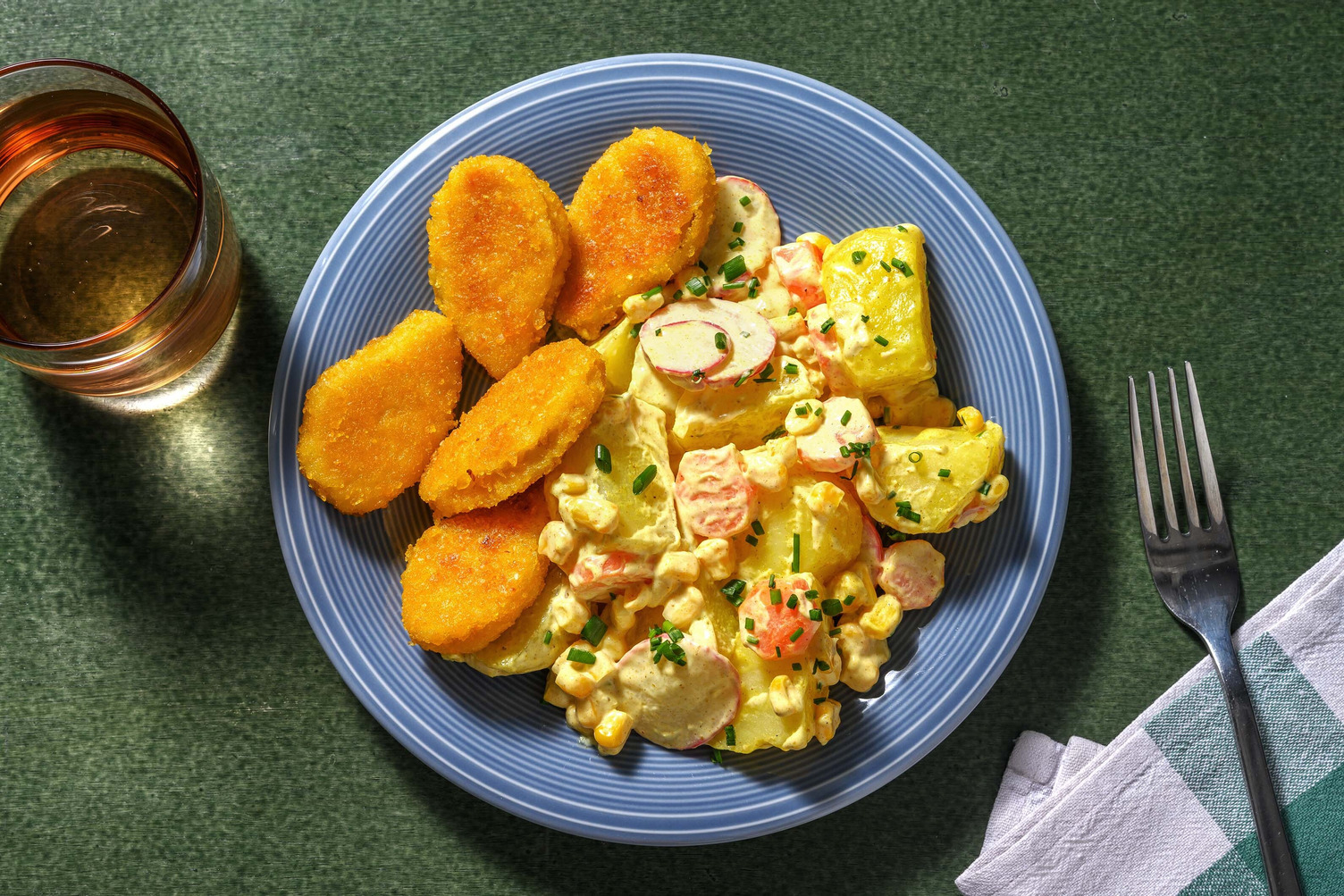 Nuggets de blé & salade de pommes de terre