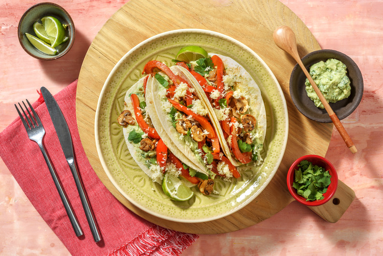 Bell Pepper and Mushroom Fajitas