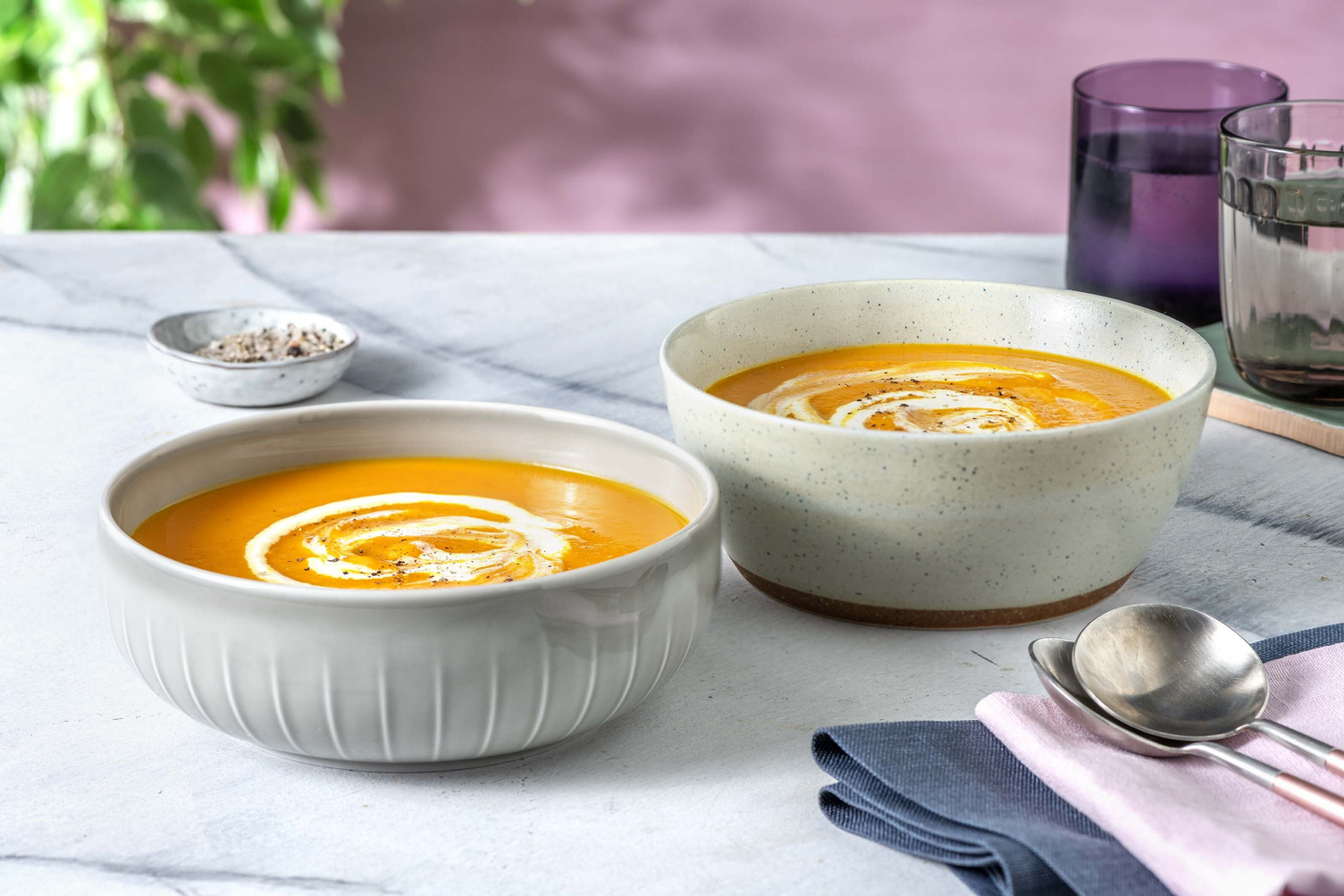 Potage réconfortant à la courge Butternut