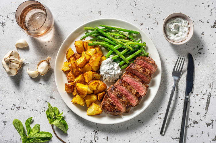 Curried Rump Steak and Roast Potatoes
