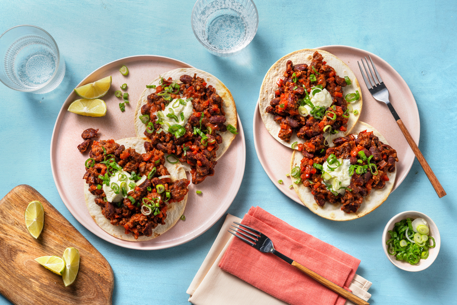 Beany Beef Tostadas Rapidas