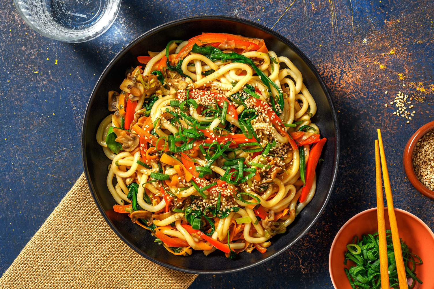 Yaki udon vegetariano