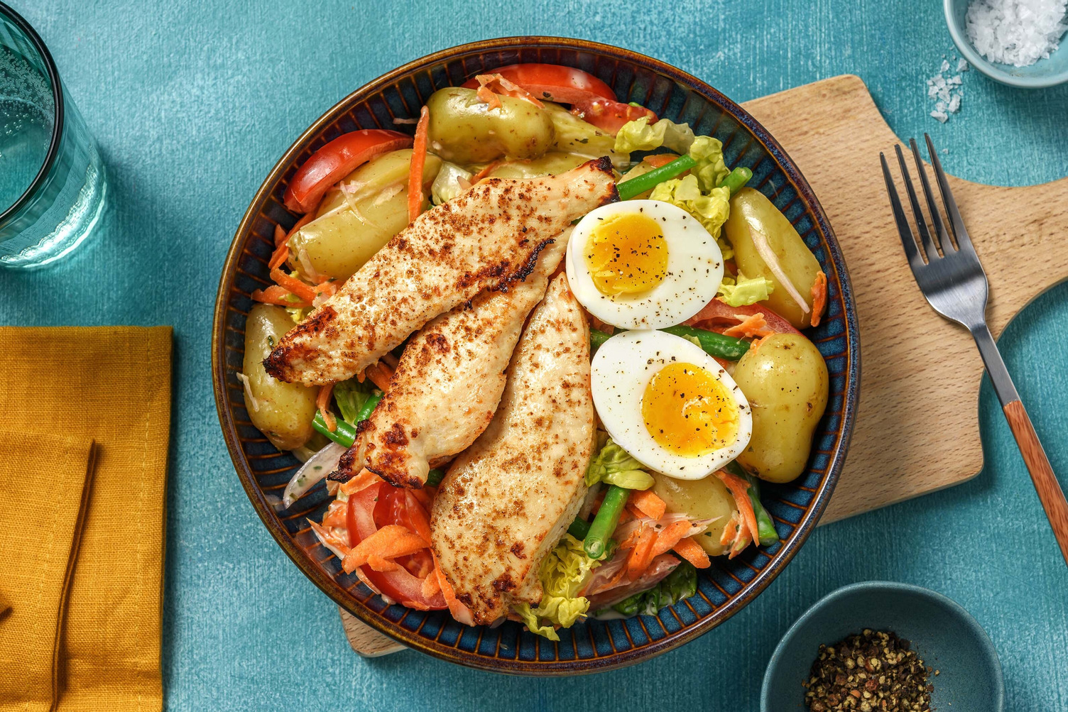 Kycklingsallad Nicoise