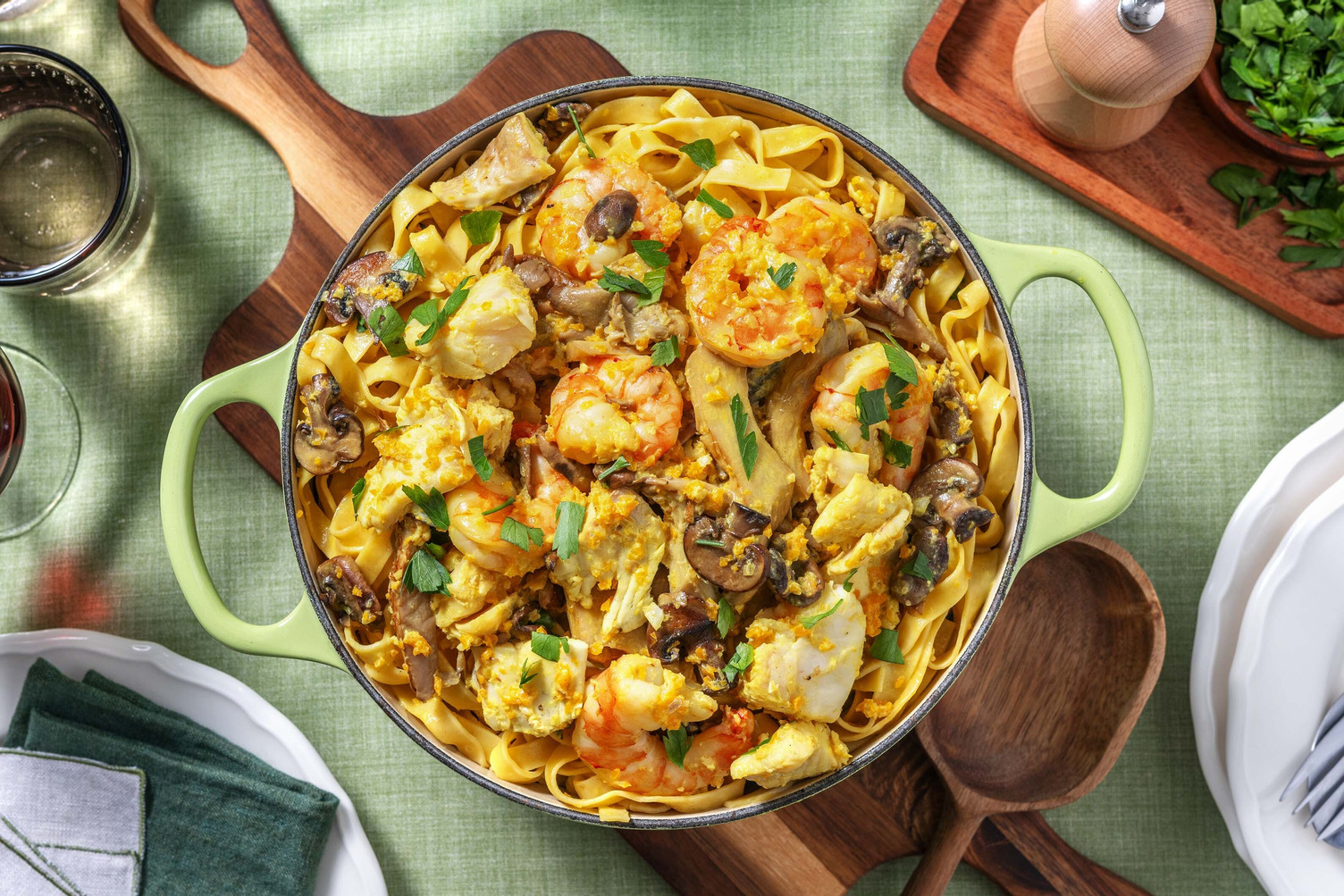 Marmite façon dieppoise & linguine