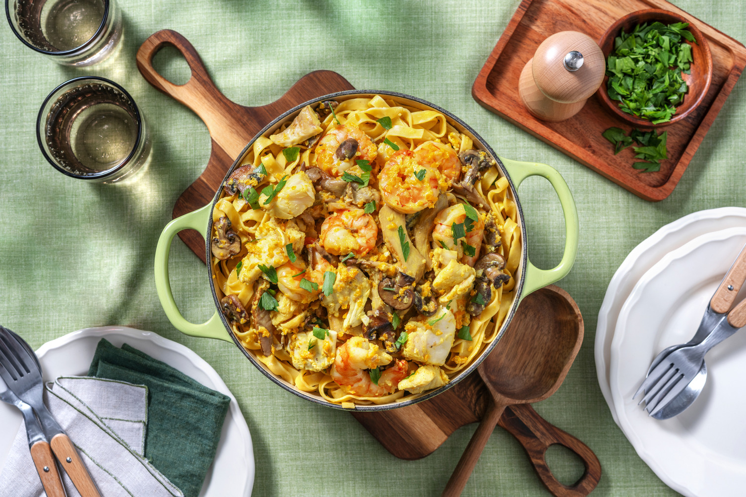 Marmite façon dieppoise & tagliatelle fraîches