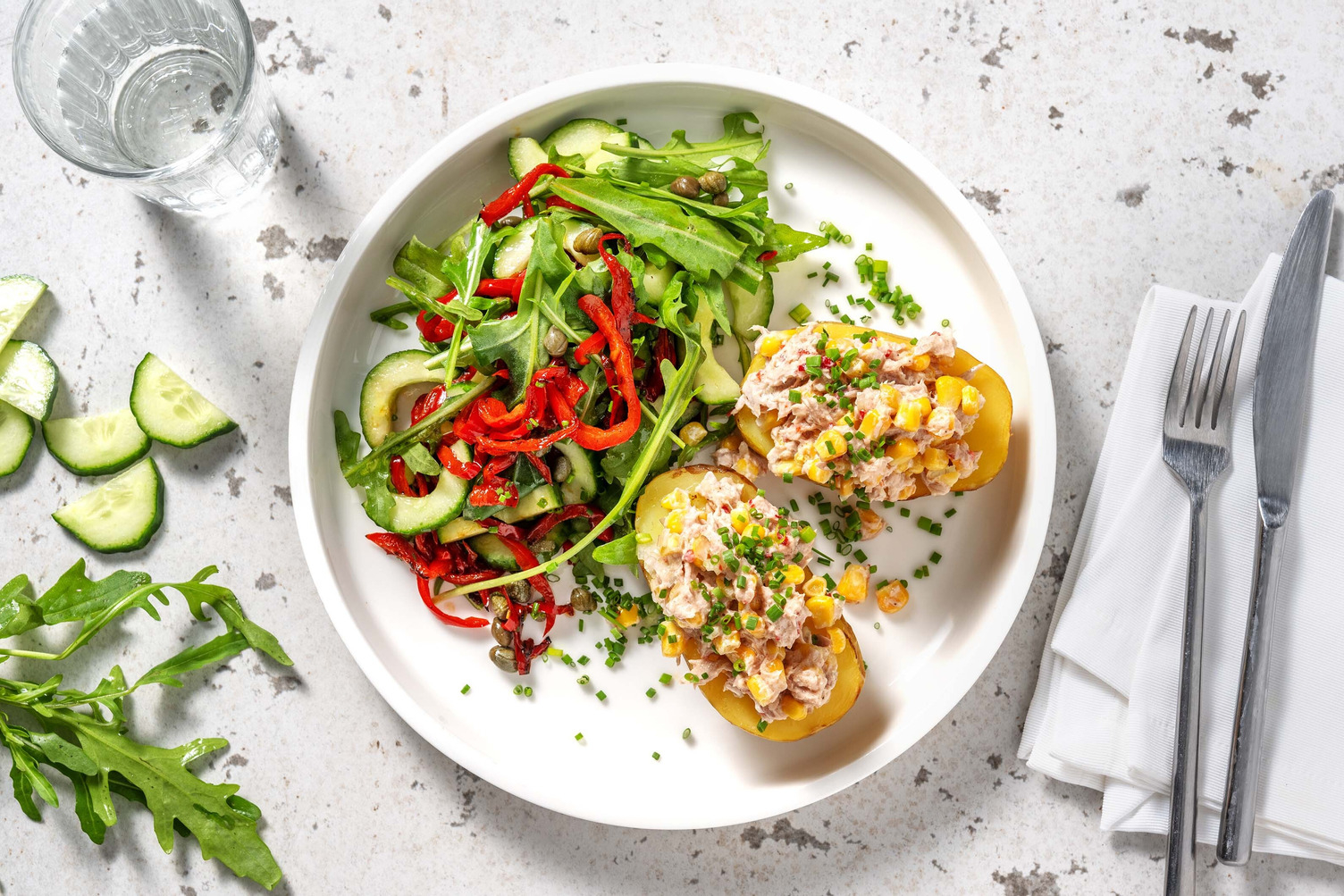 Jacket potato à l'anglaise & mayo au thon