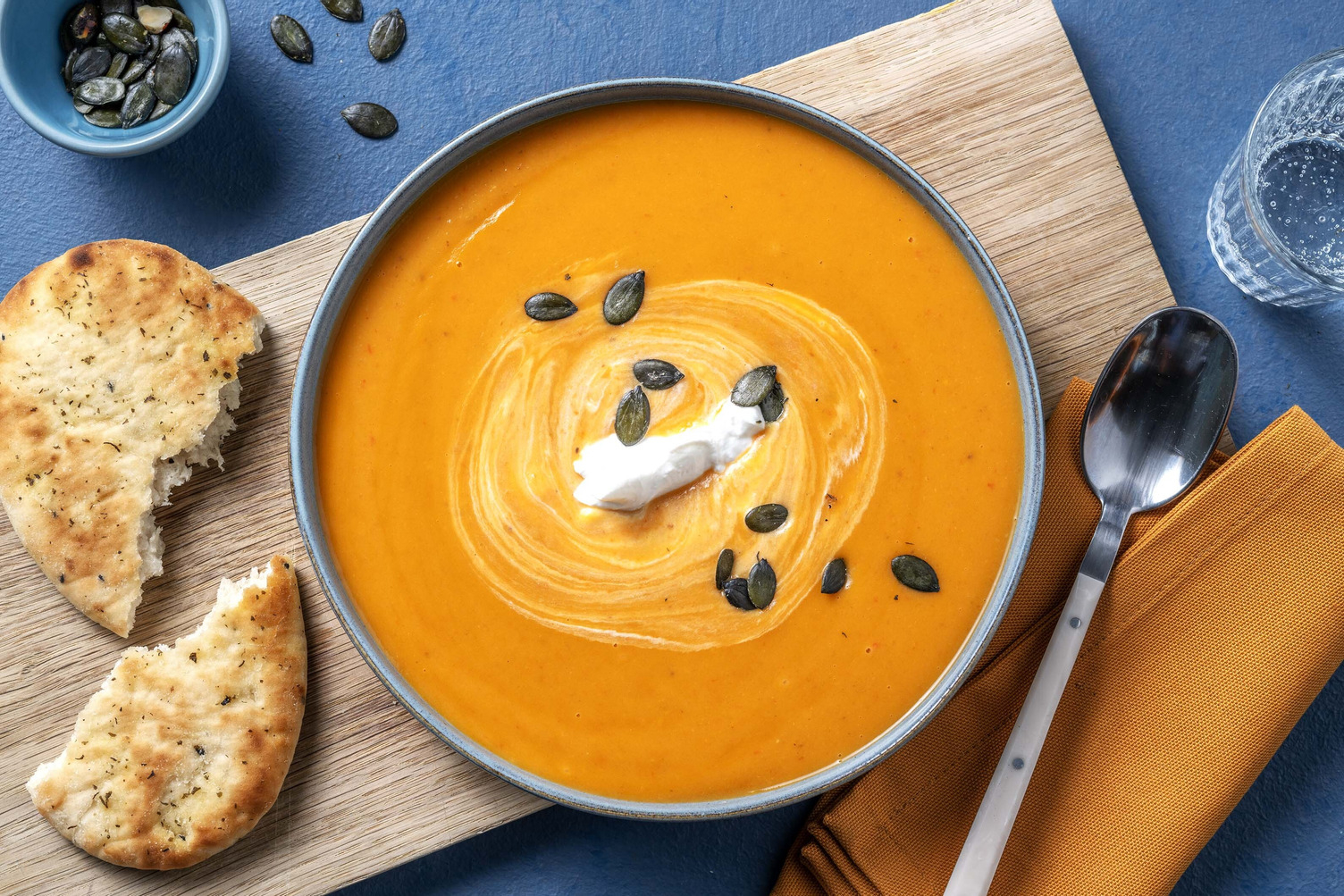 Vellutata gialla di patate dolci e peperoni