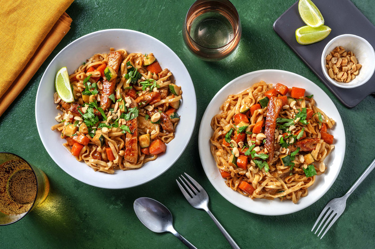 Thailändska nudlar med fläskkött