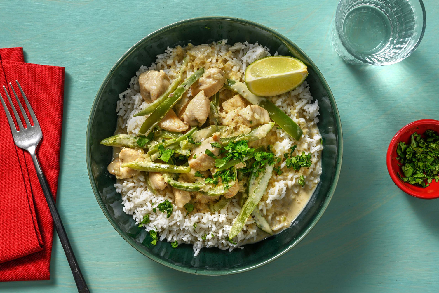 Poulet thaï au curry vert & lait de coco