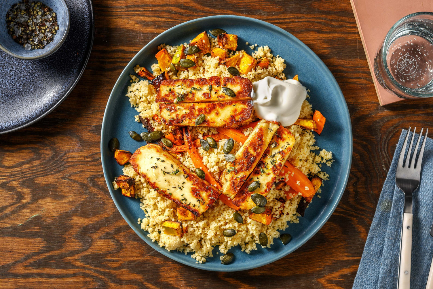 Halloumi glassato al miele e timo