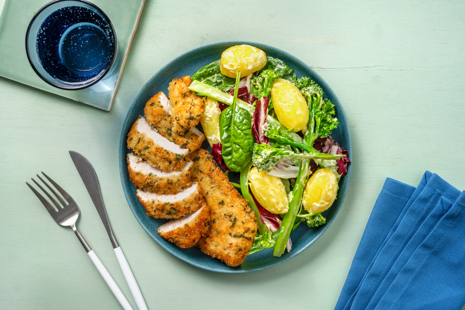 Poulet pané aux fines herbes