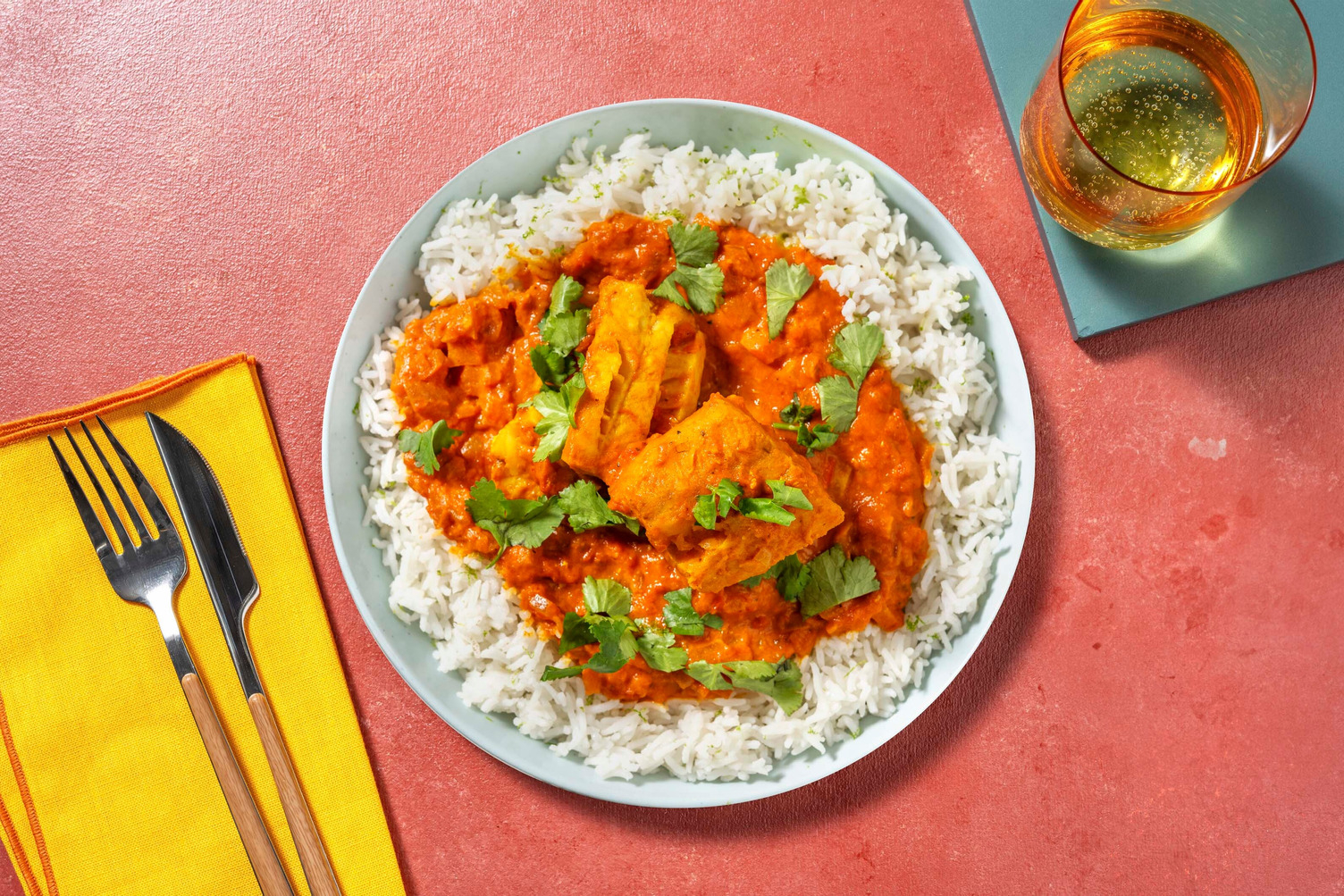 Mijoté de poisson à la brésilienne et riz