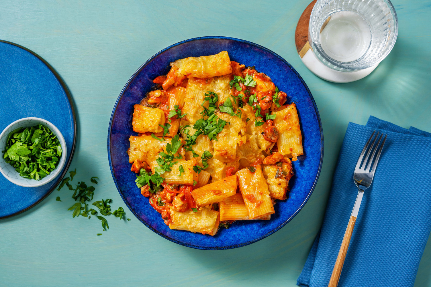 Layered Creamy Diced Chicken Breast Pasta Bake