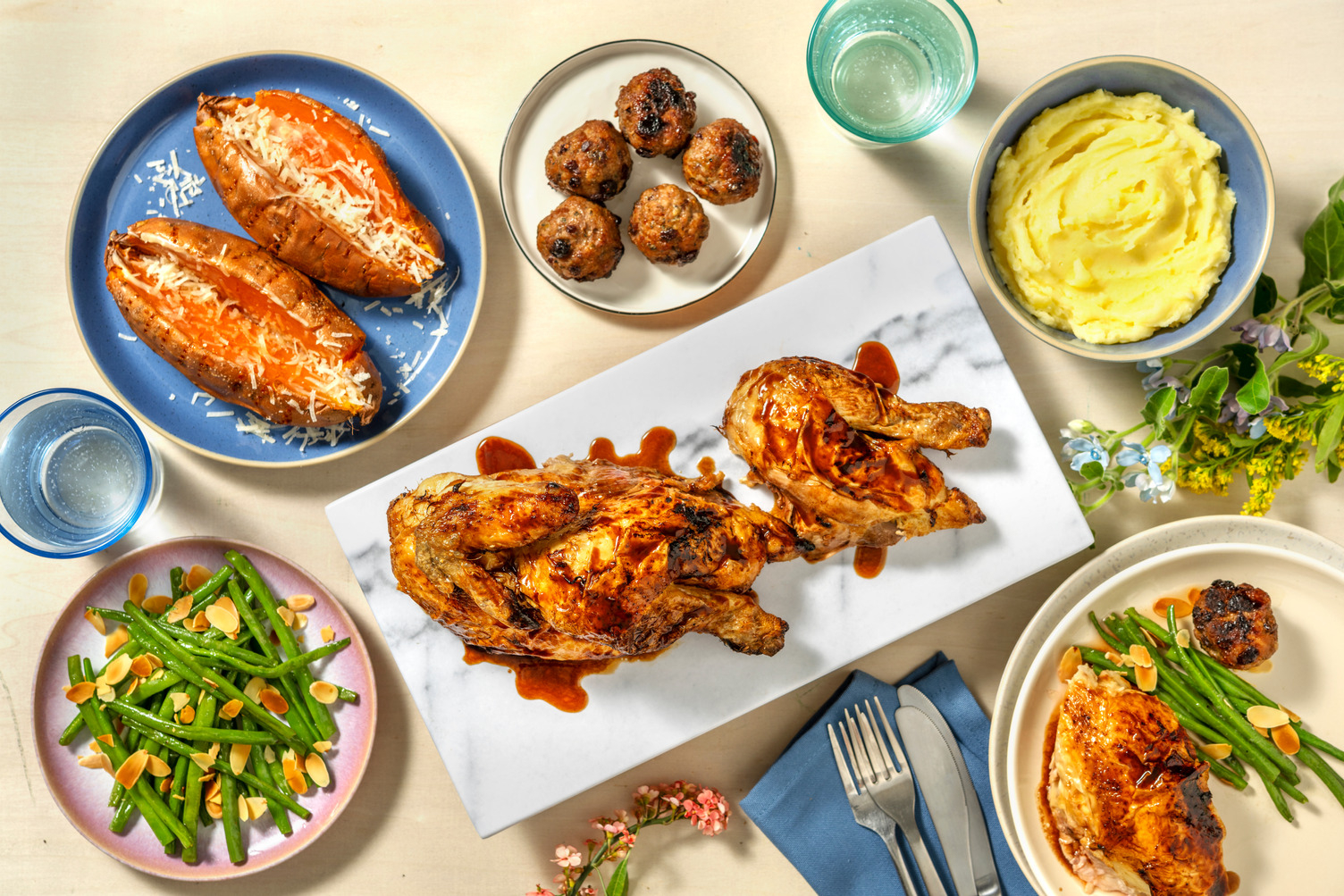 Maple Roasted Chicken and Cranberry Sausage Stuffing