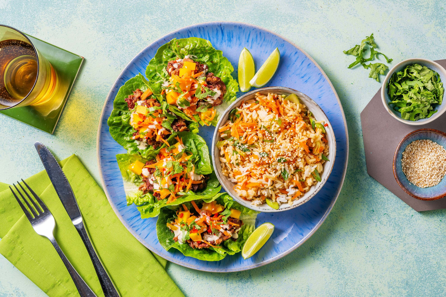 Asiatiska salladstacos