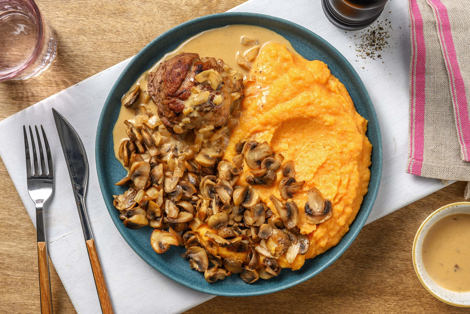 Paupiette de veau sauce à l'oignon