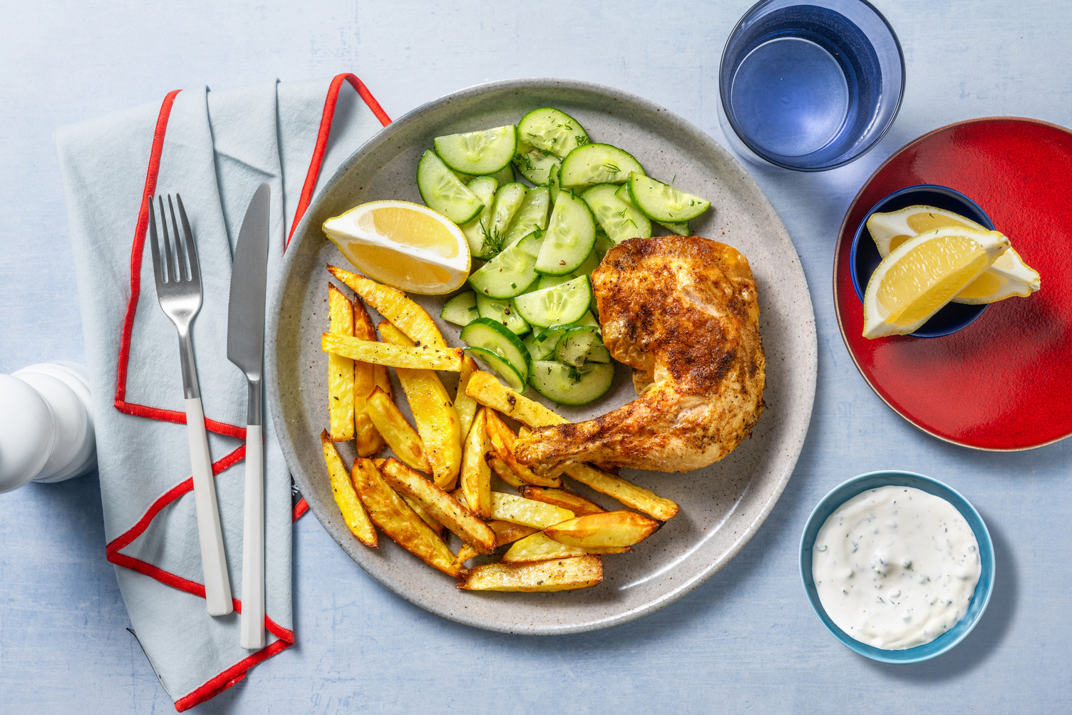 Cuisse de poulet grillée & sauce ranch