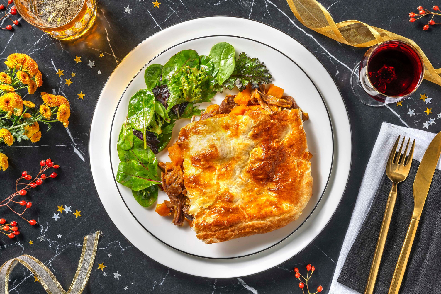 Tourte au confit de canard & carottes