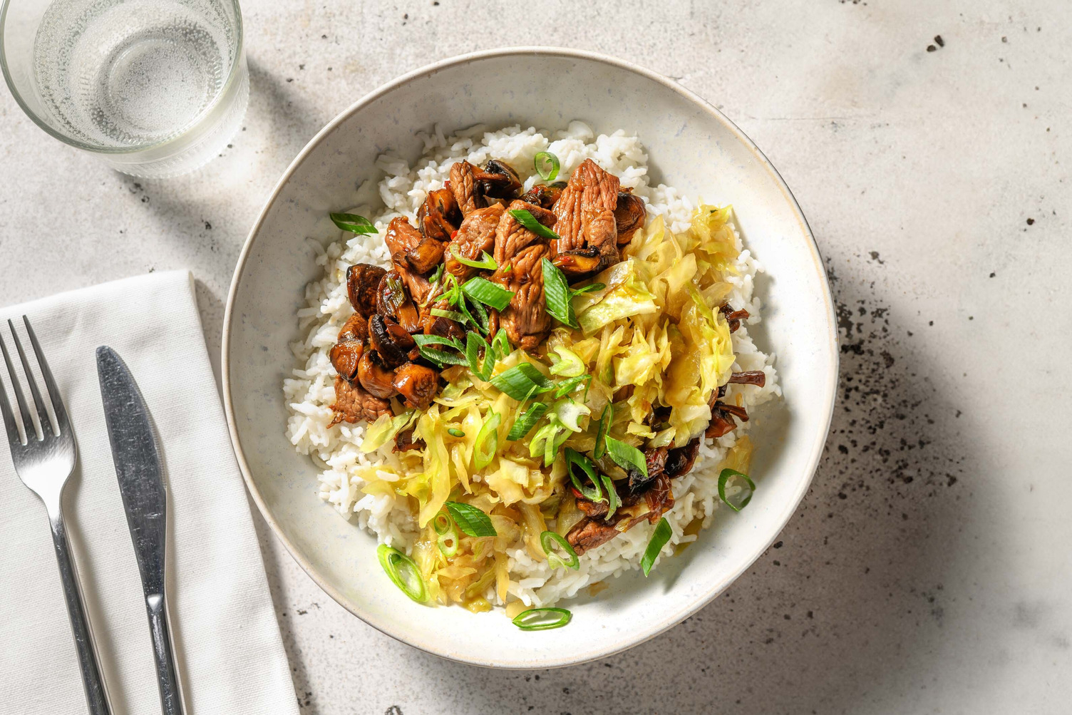 Biefstukreepjes in zoete sojamarinade