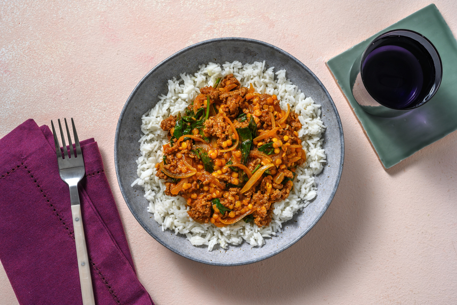 Keema Style Beef and Lentil