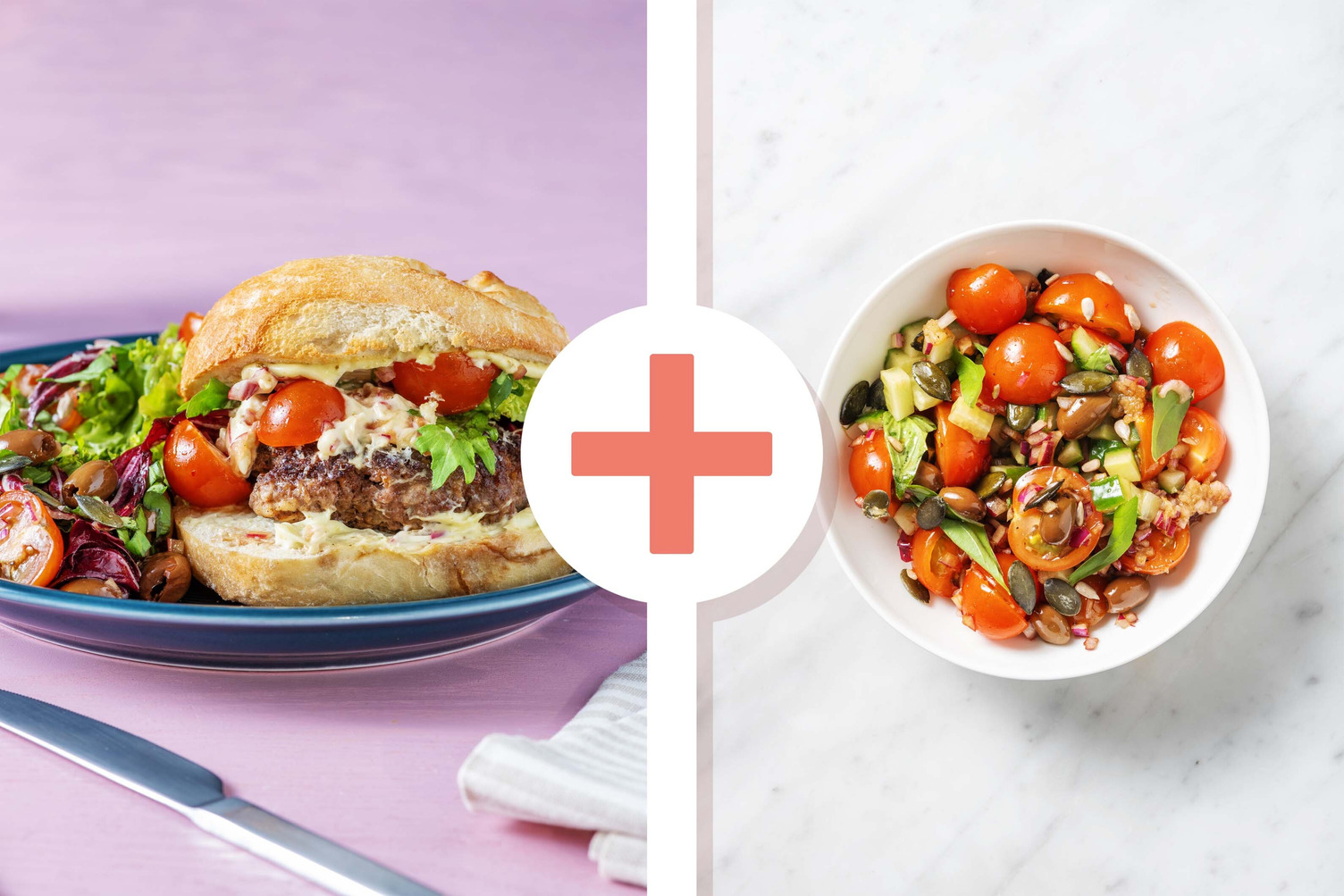 Double veggie - Broodje hamburger met Italiaanse twist