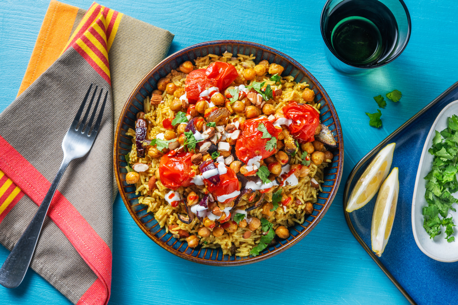 Riso 'ingioiellato' e ceci alla persiana 