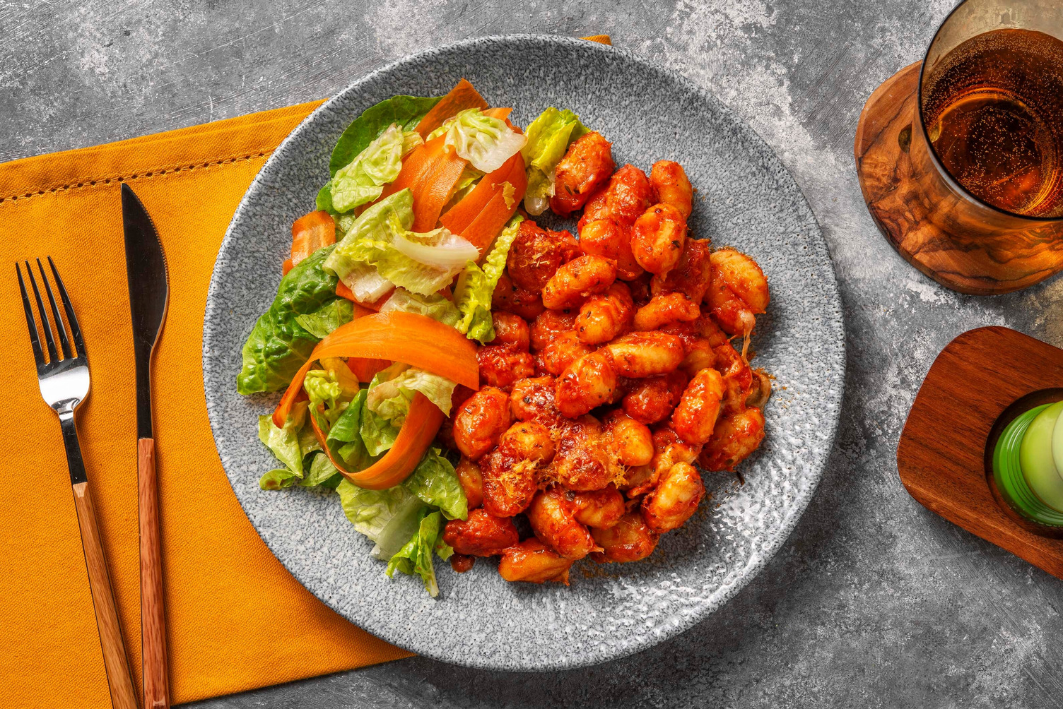 Gratin de gnocchi au fromage italien & sauce tomate