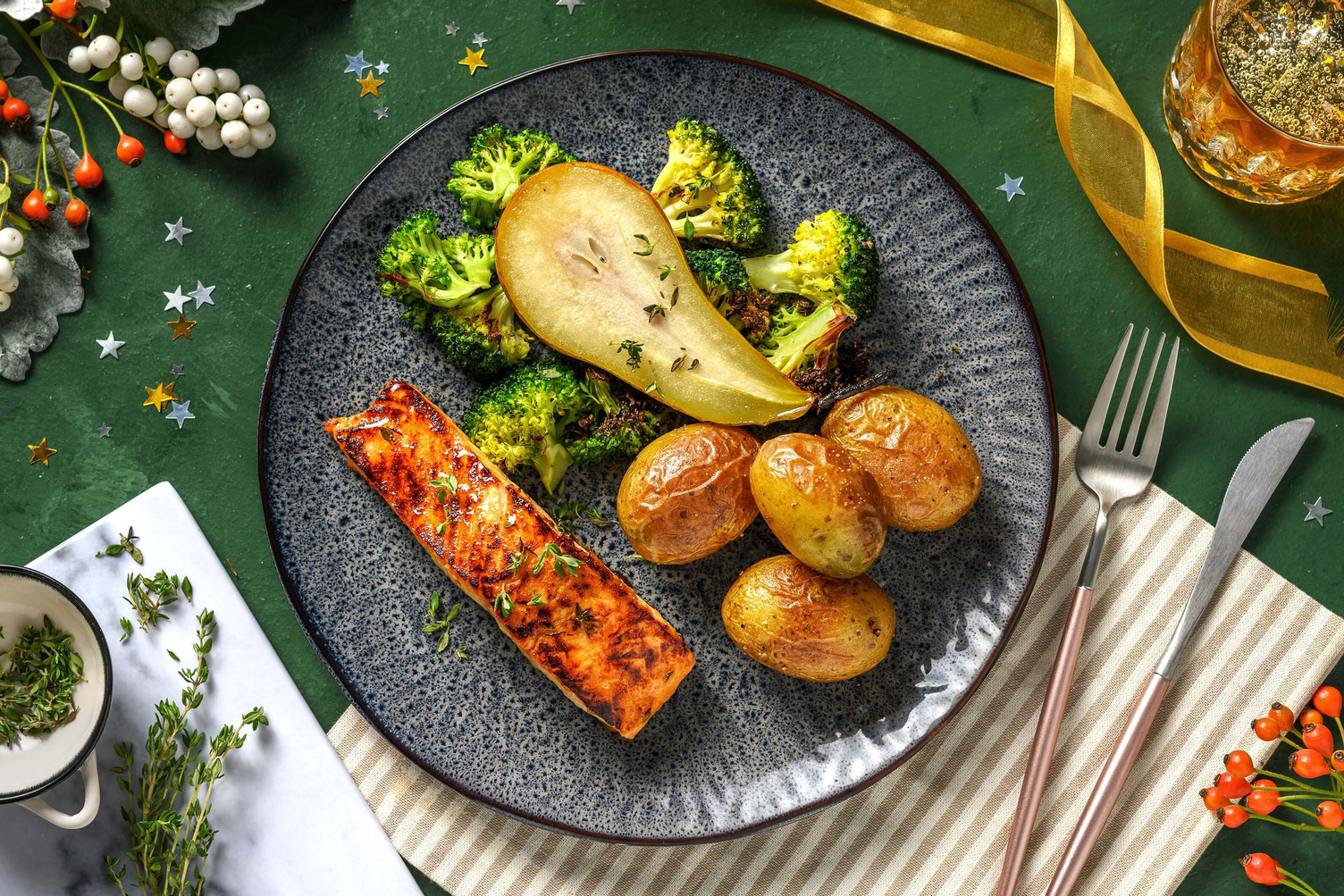 Salmone di natale glassato al miele