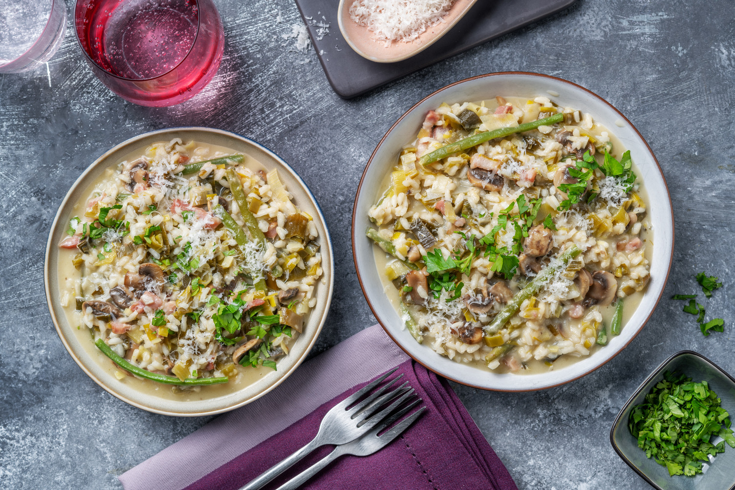 Mushroom and Bacon Risotto