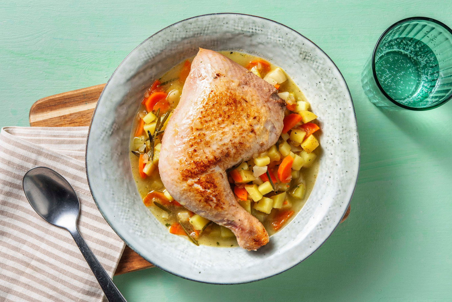 Potée de poulet aux légumes d'hiver