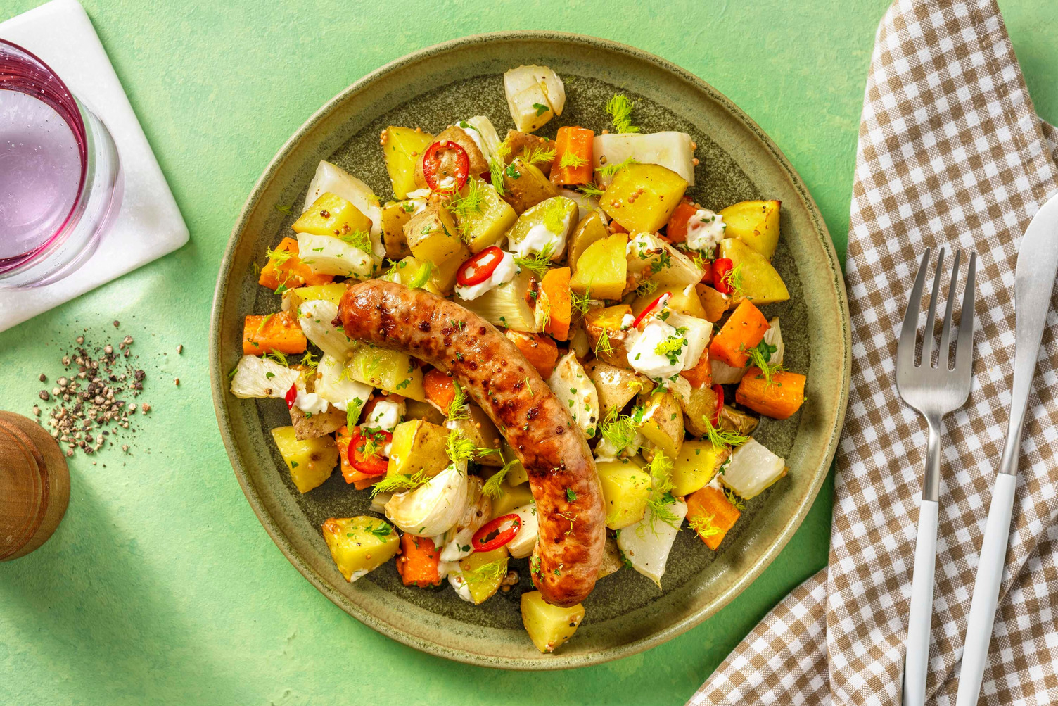 One pot : saucisse & fenouil braisé