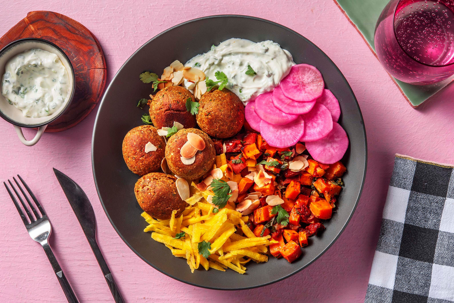 Bowl falafels & patate douce rôtie