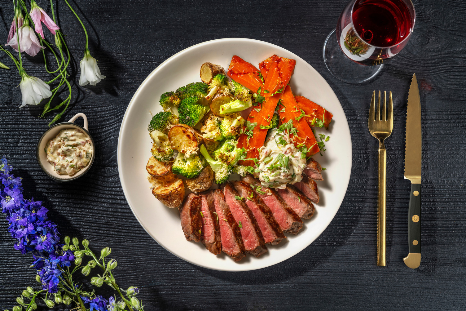 Mør steak og bearnaisedip