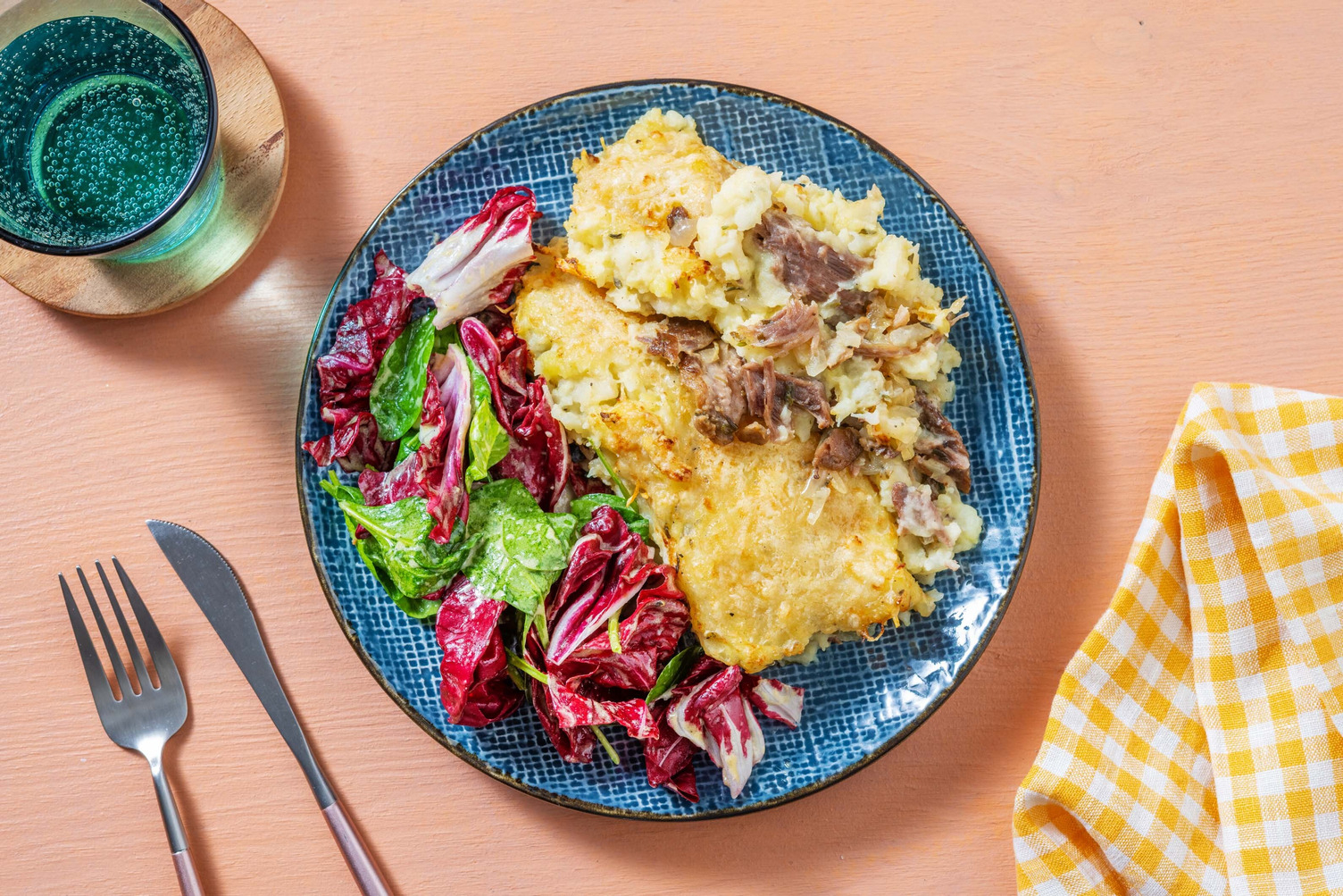 Gratin de céleri au confit de canard