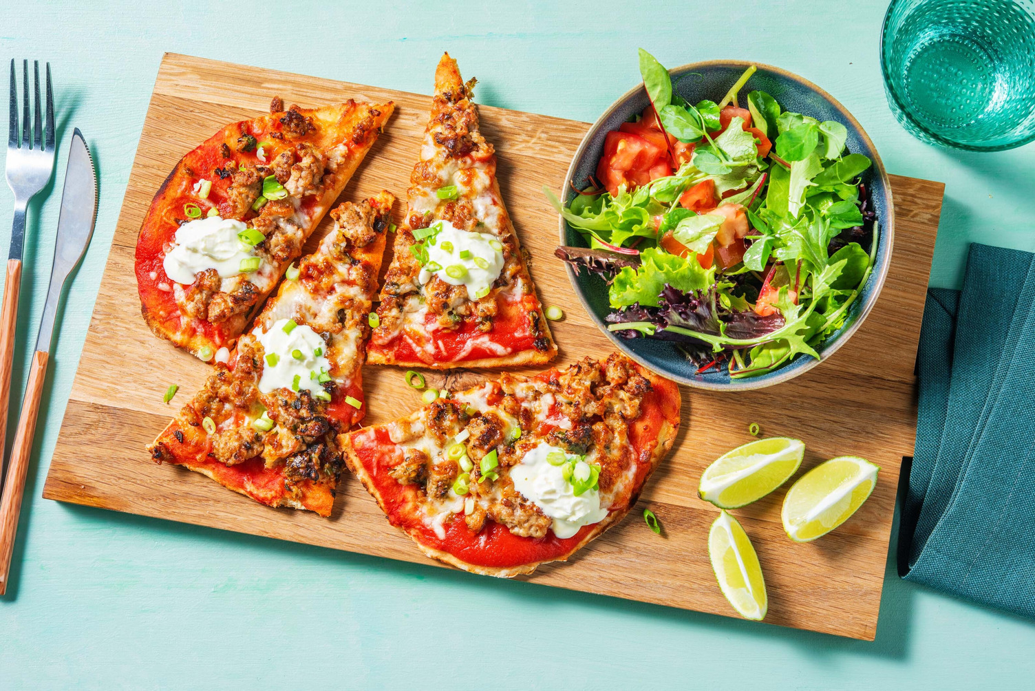 Pizzas pains plats aux tacos à la dinde