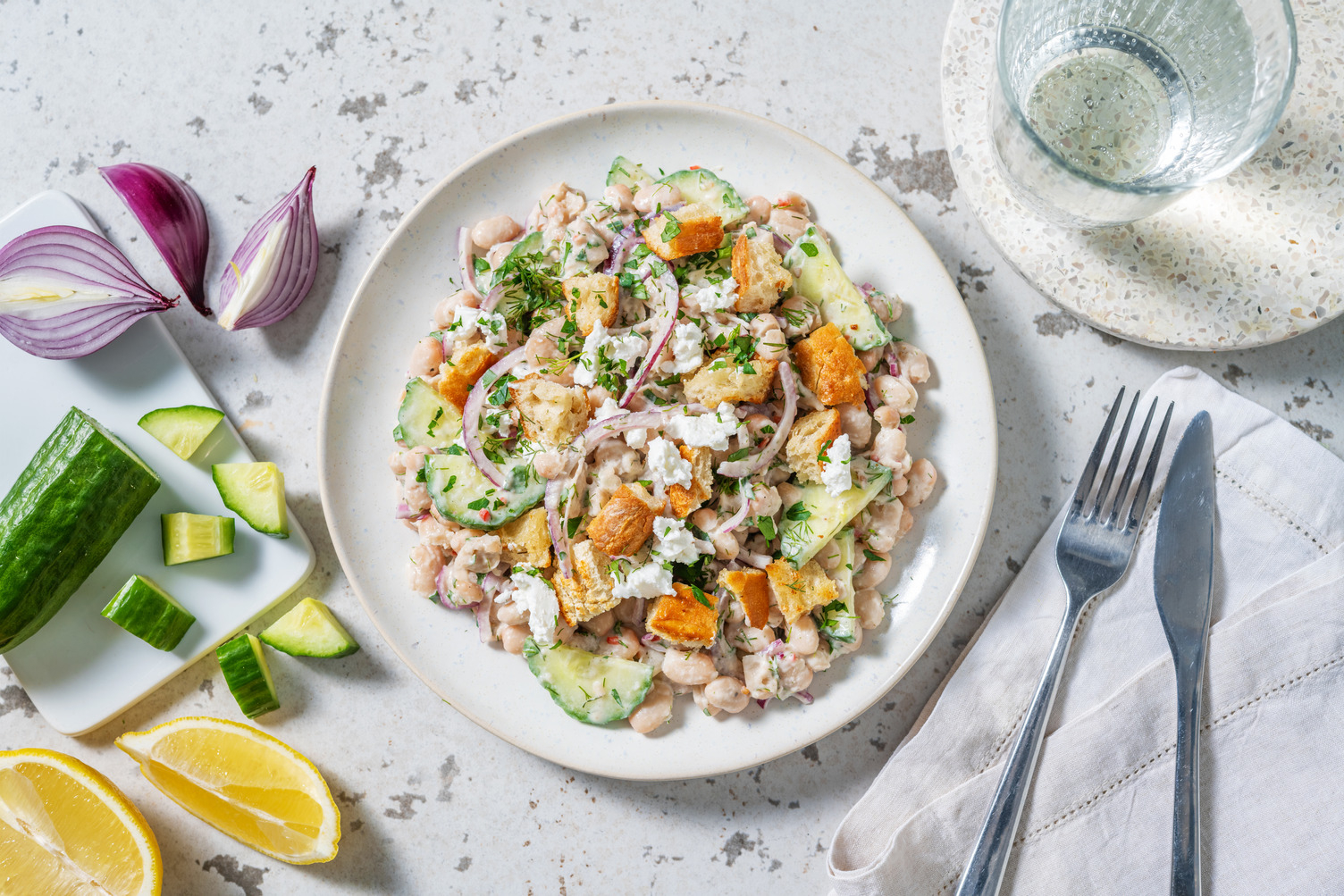 Salade de haricots blancs façon Piyaz turque