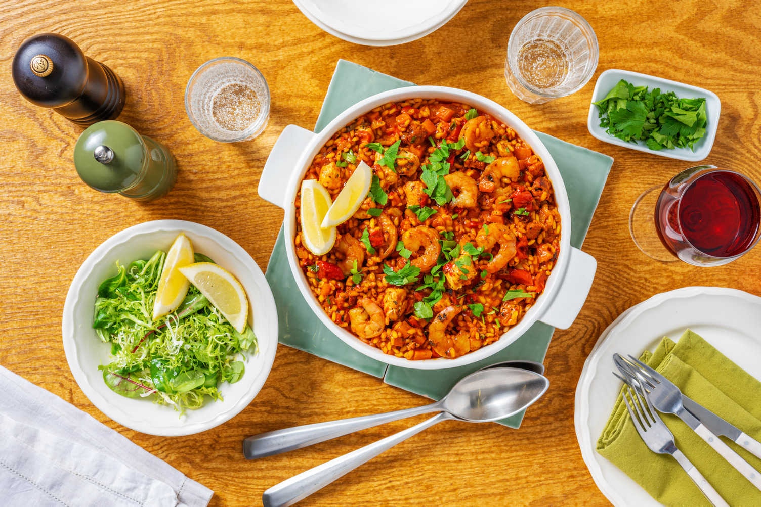 Paëlla au chorizo & crevettes