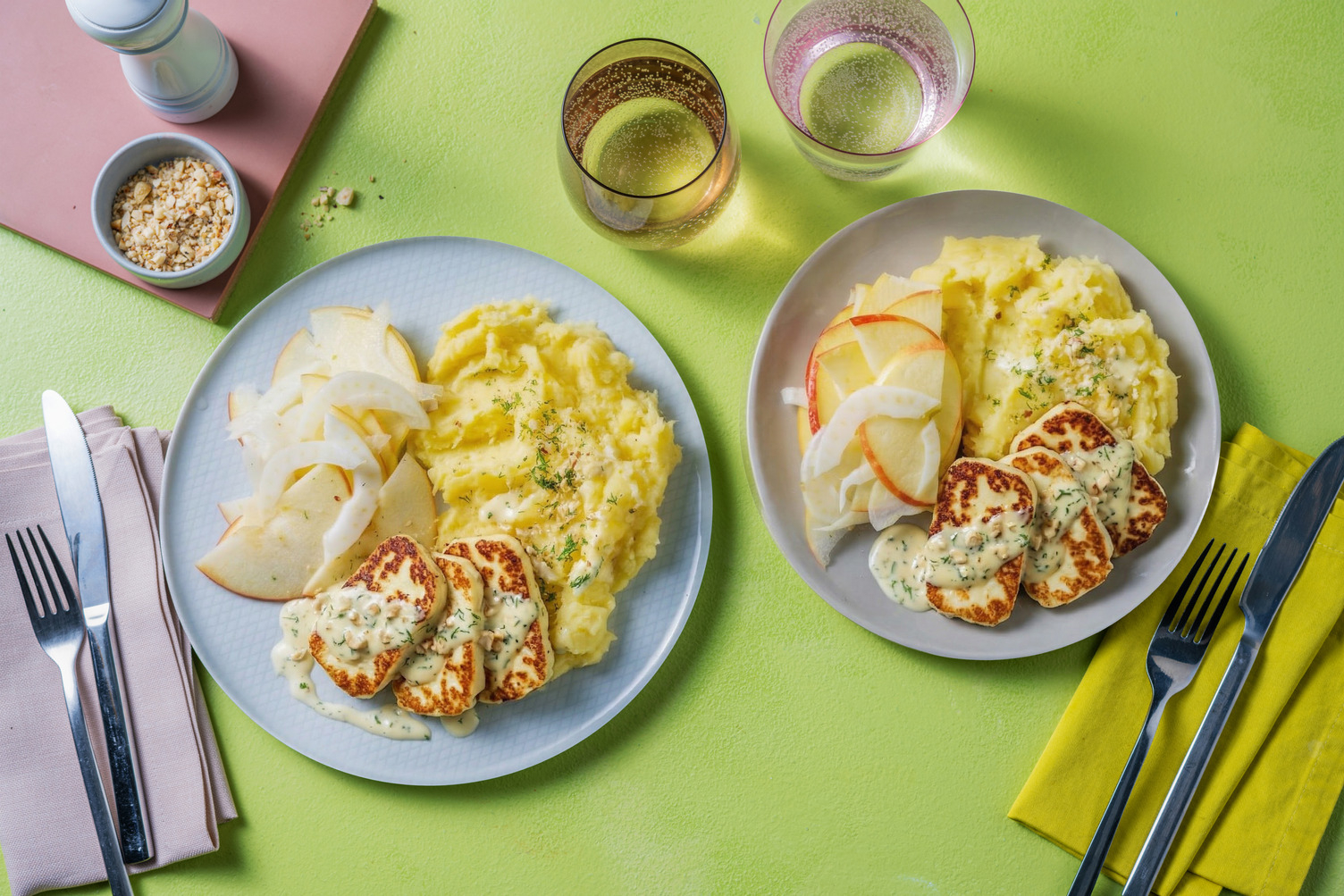 Halloumi och palsternacksmos