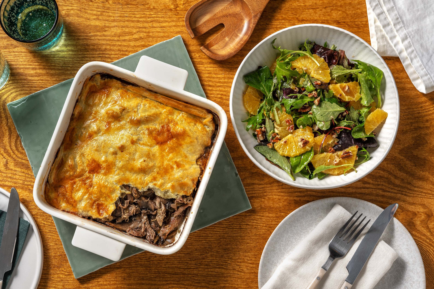 Tourte forestière au confit de canard
