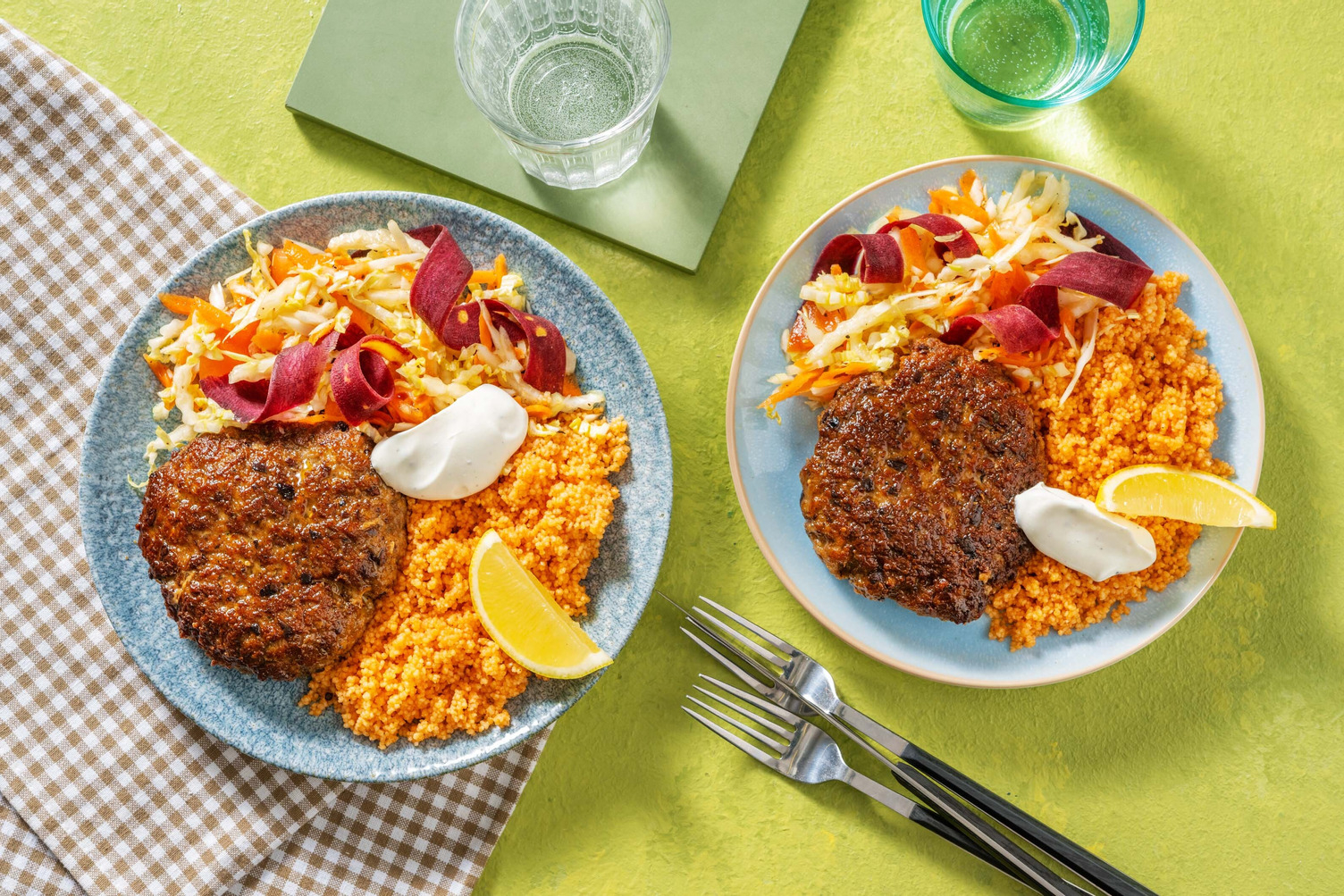 Olivenfyldte hakkebøffer