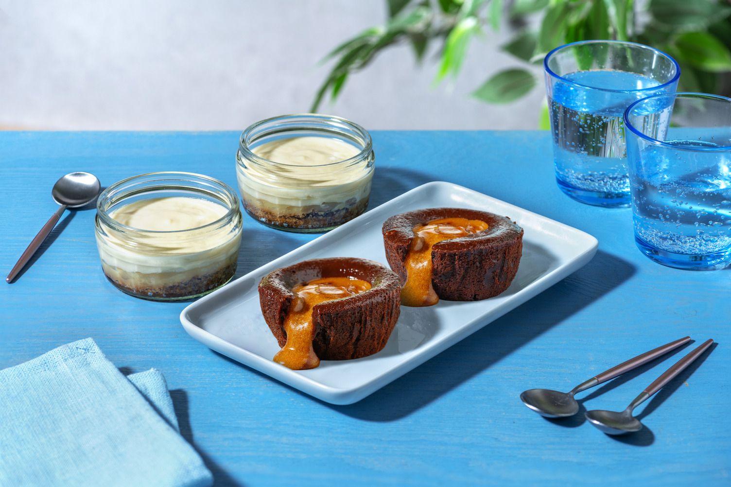 Dessert Bundle | Chocolate Caramel Lava Cake and Zesty Lemon Cheesecake