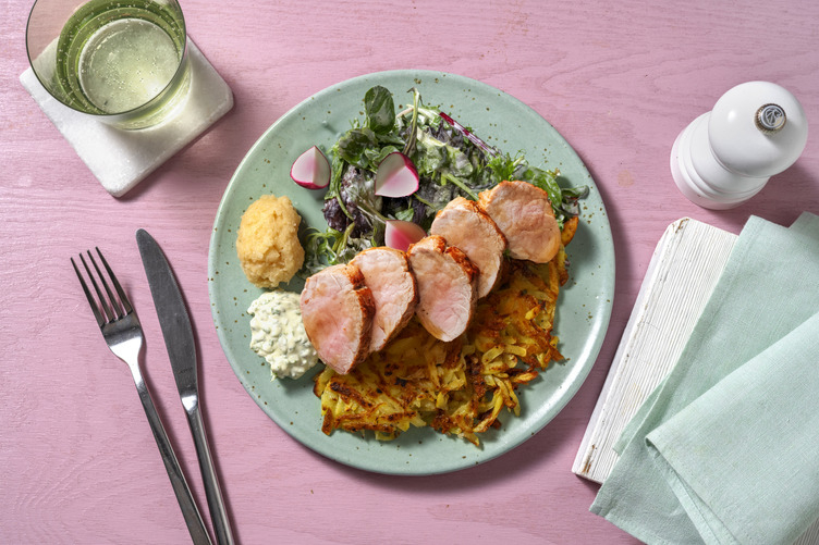 Omas Klassiker: Kartoffelpuffer mit extra Bio-Schweinefilet