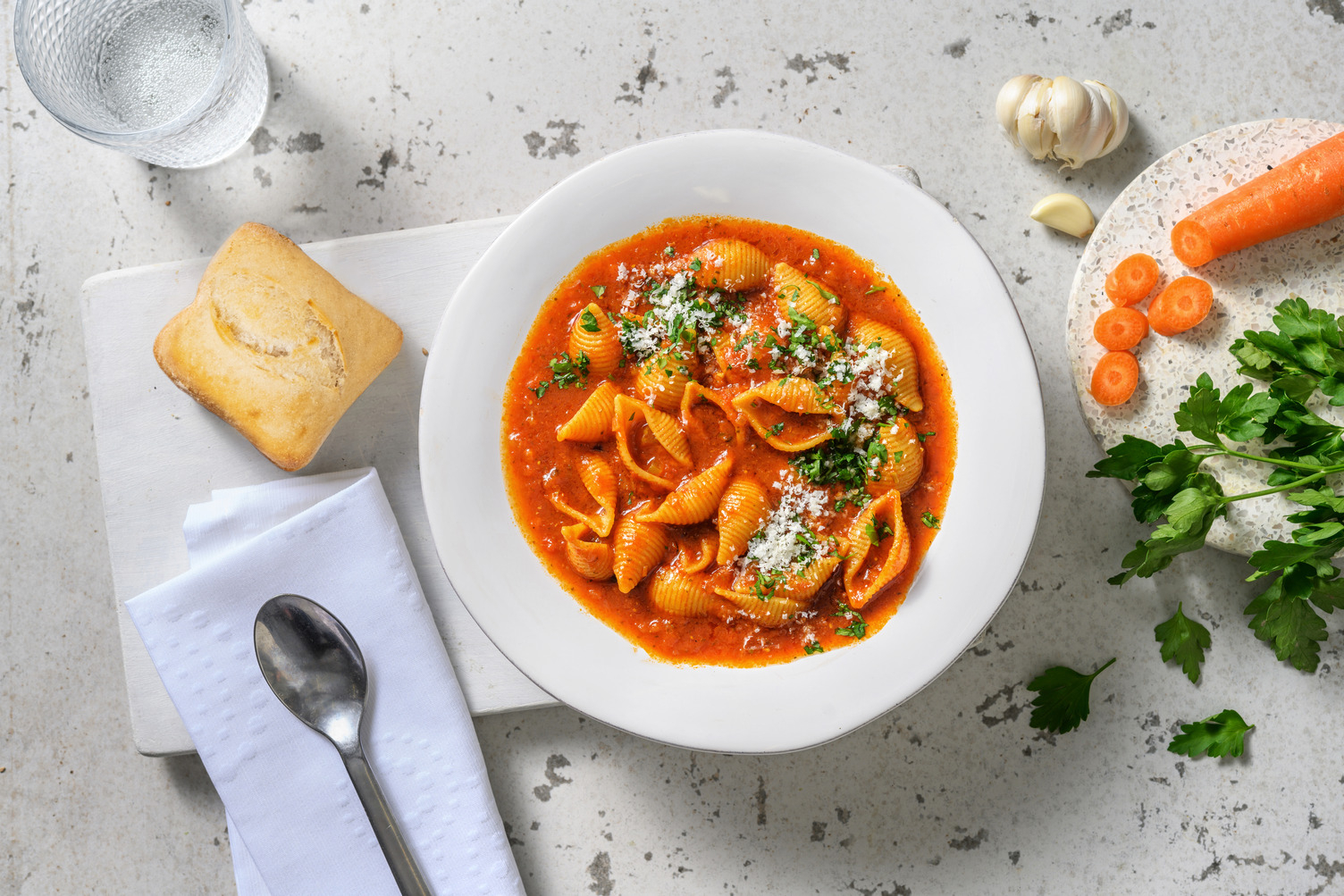 Minestrone aux conchiglie 