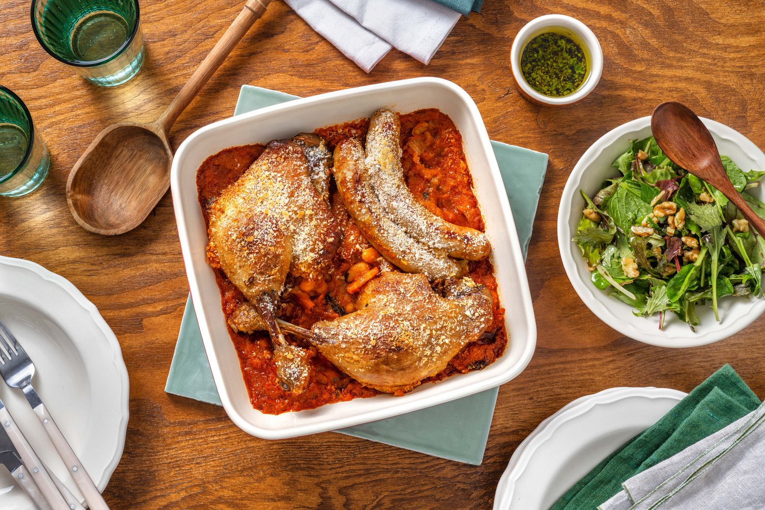 Cassoulet au confit de canard & à la saucisse