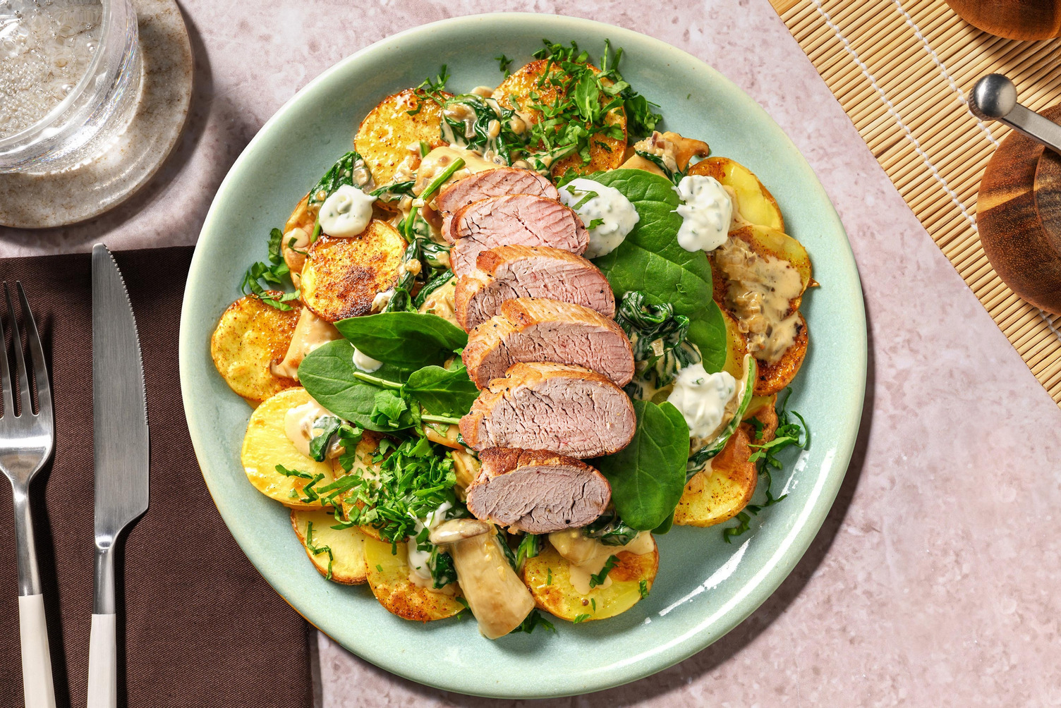 Röstkartoffeln mit extra Bio-Schweinefilet