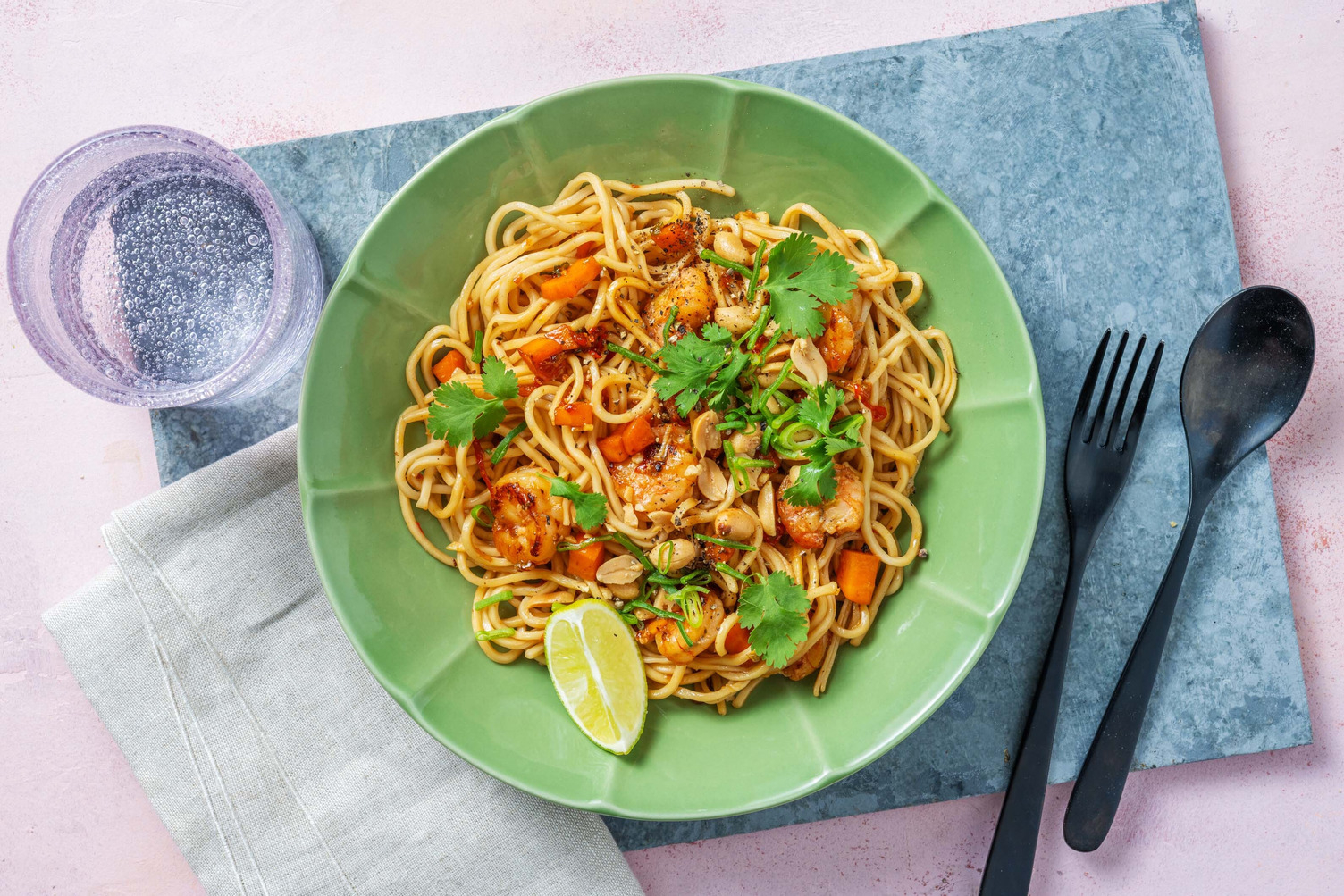 Nouilles aux crevettes à la thaï