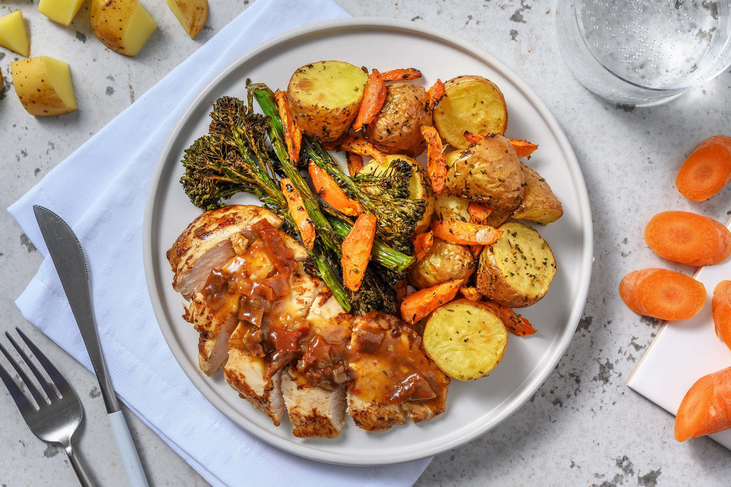 Filet de dinde sauce tomates séchées & ail