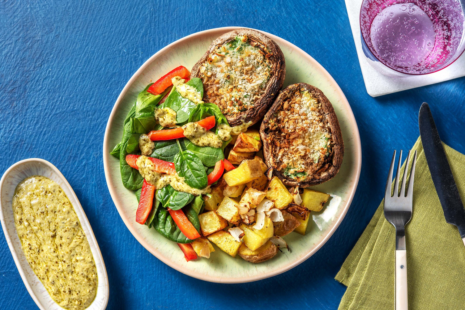 Gratinert Portobello