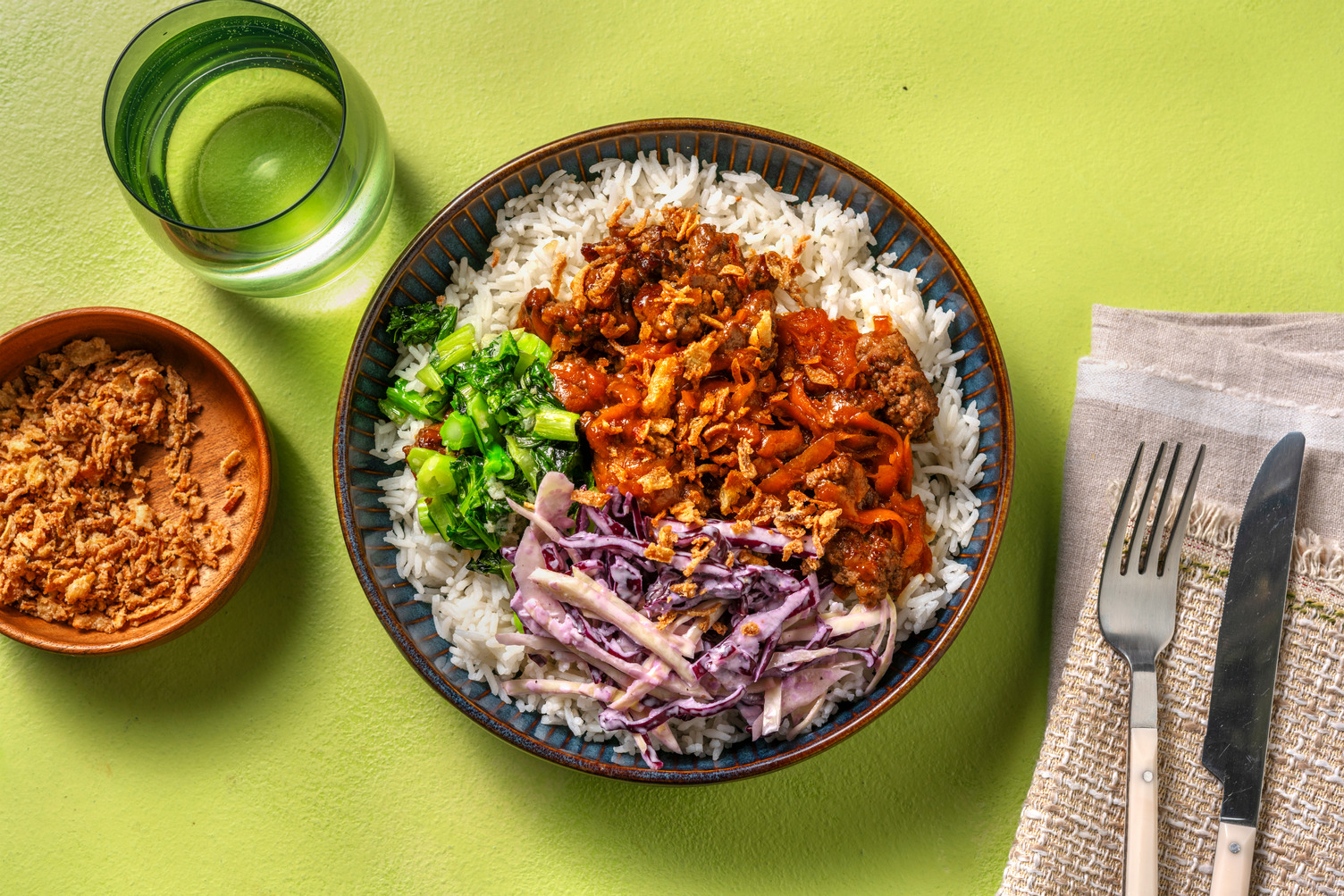 Umami Beef Strips & Fragrant Rice Bowl