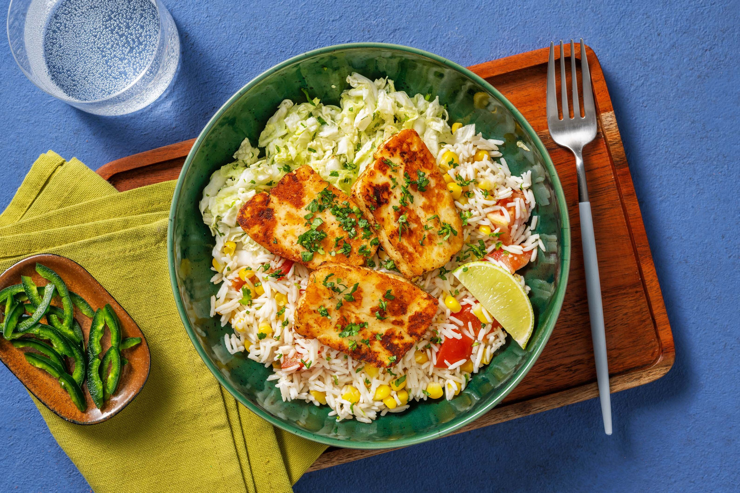 Meksikansk halloumibowl